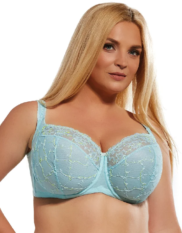 Kris Line Margaret Full Cup Bra Azure Blue