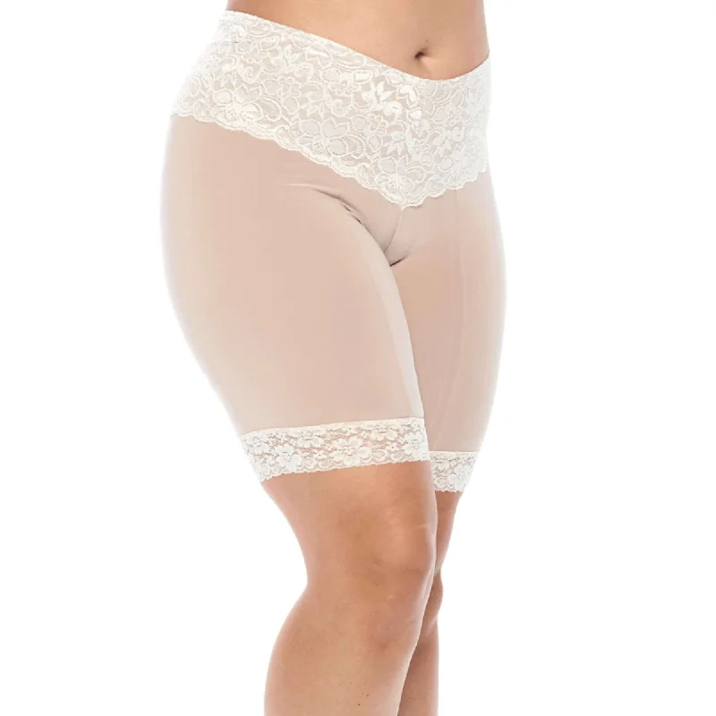 Lace Anti Chafing Shortlette Slipshort 9"" | Ecru