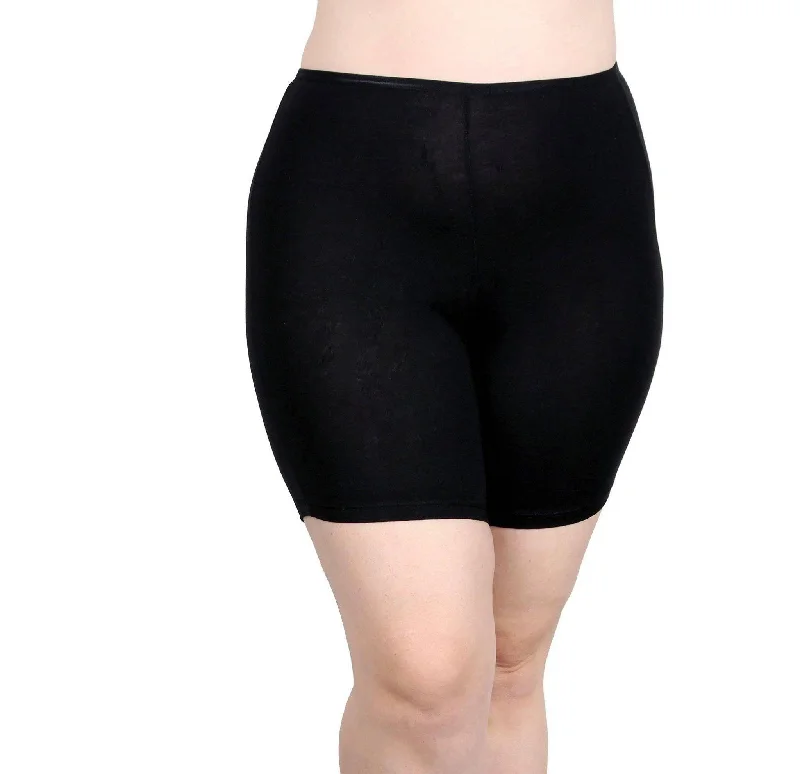 Lux Cotton Anti Thigh Chafing Underwear Short 7"" | Black