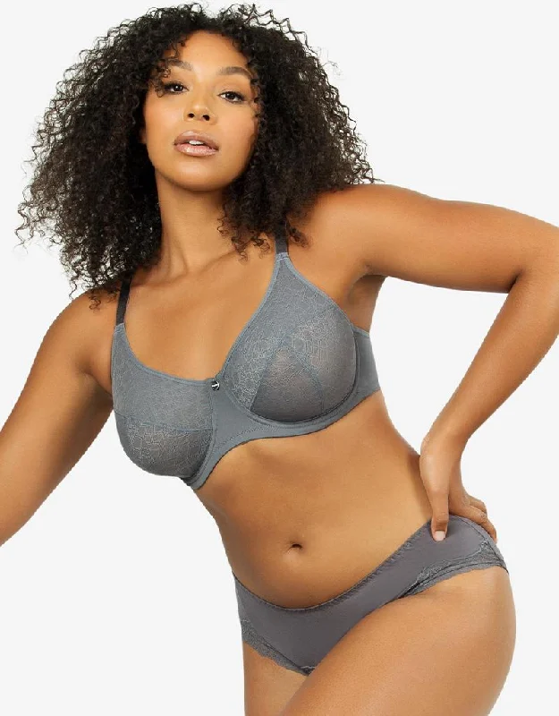 Parfait Enora Minimizer Full Cup Bra Charcoal