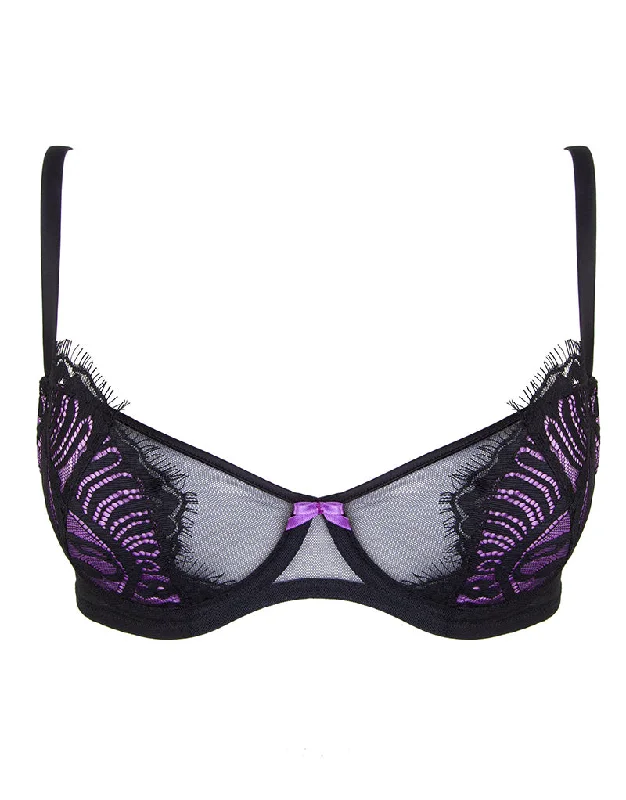 Playful Promises Candy Padded Half Cup Bra Ultra Violet/Black