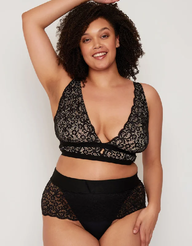 Rougette By Tutti Rouge Eden Longline Bralette Black