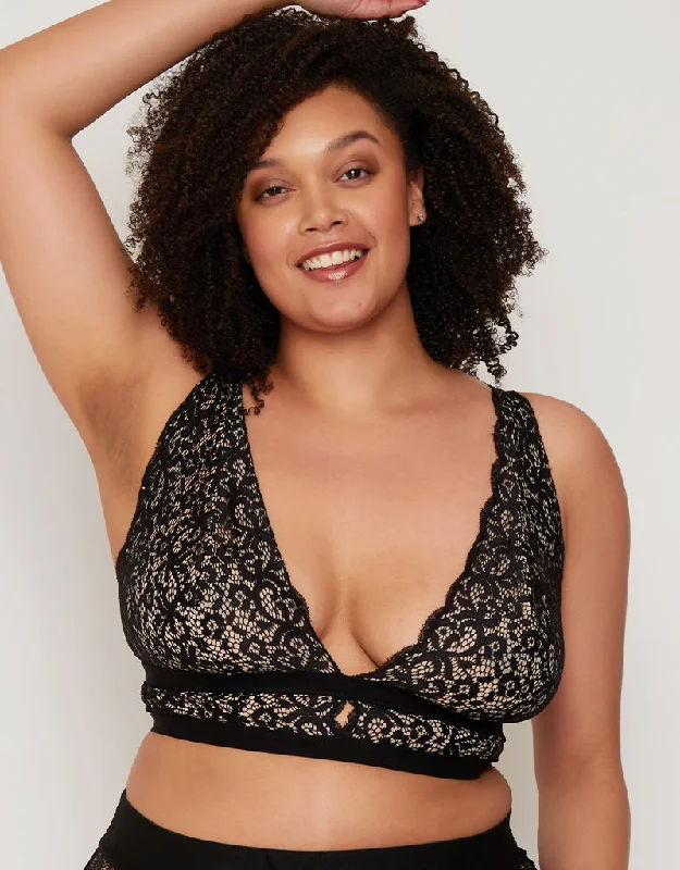 Rougette By Tutti Rouge Eden Longline Bralette Black