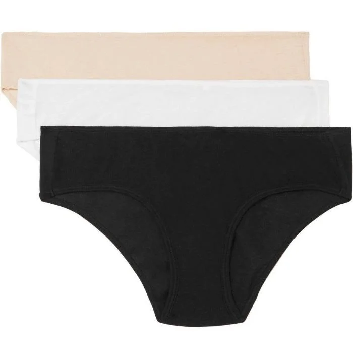 Skin: Organic Cotton Boyshort Brief - White