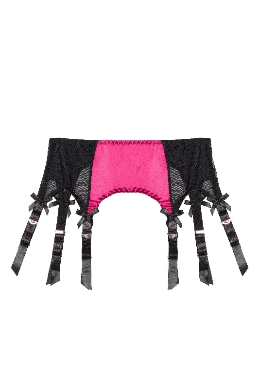 Classic Suspender Belt Hot Pink