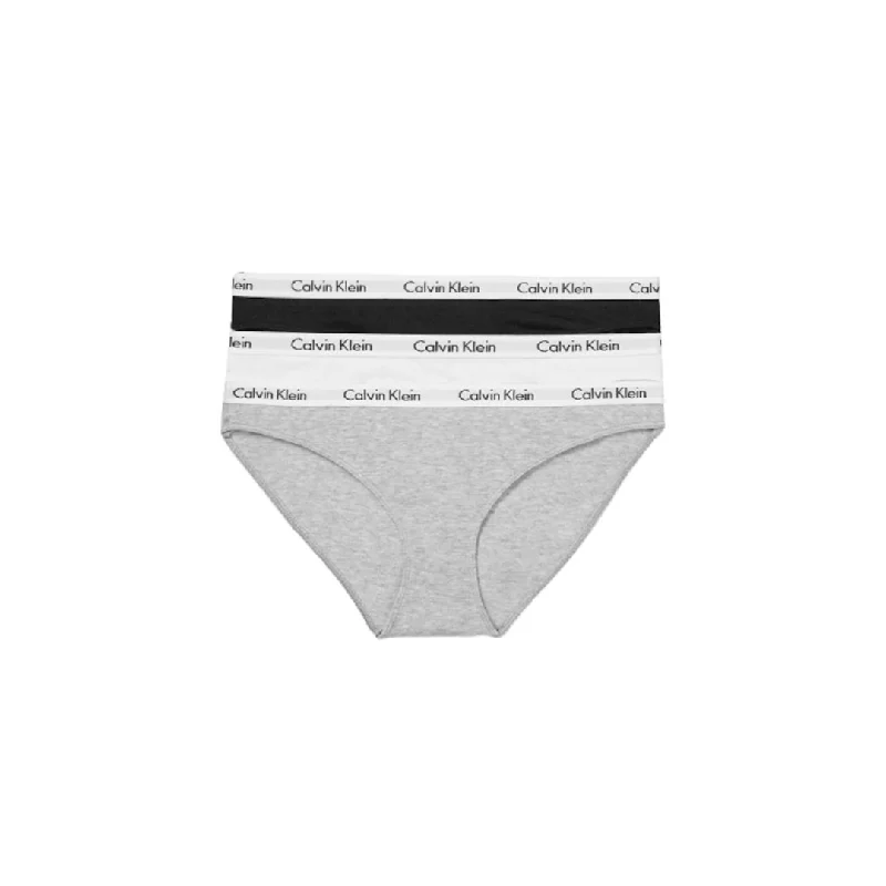 Calvin Klein 3 Pack Stretch Cotton Black/White/Grey Bikini