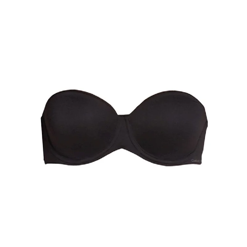 Calvin Klein Strapless Push Up Black Bra