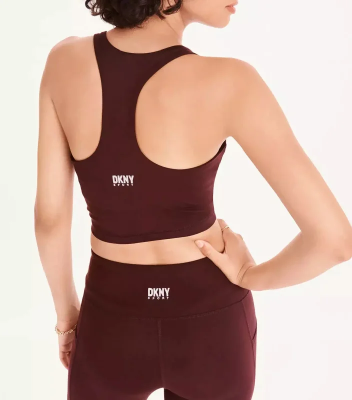 Balance V-Neck Racerback Crop Top Currant