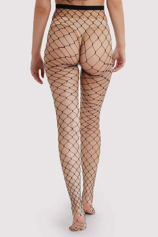 Bettie Page Fence Net Tights - Black AU 8 - 22