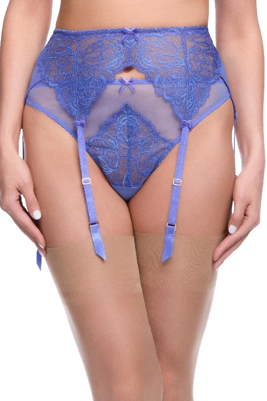 Gwendolline Blue Lace Suspender