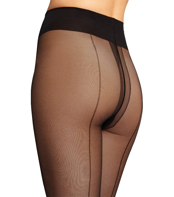 Individual 10 Back Seam Tights Black