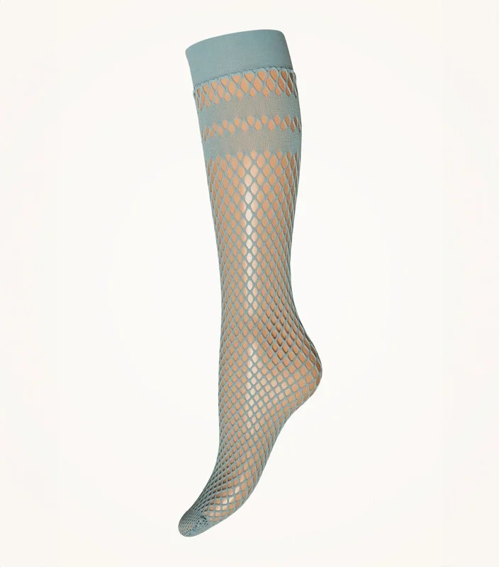 Net Lines Knee-Highs Sky