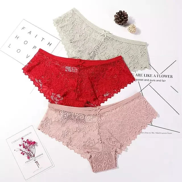 Green Beige Red / M / 3PCS