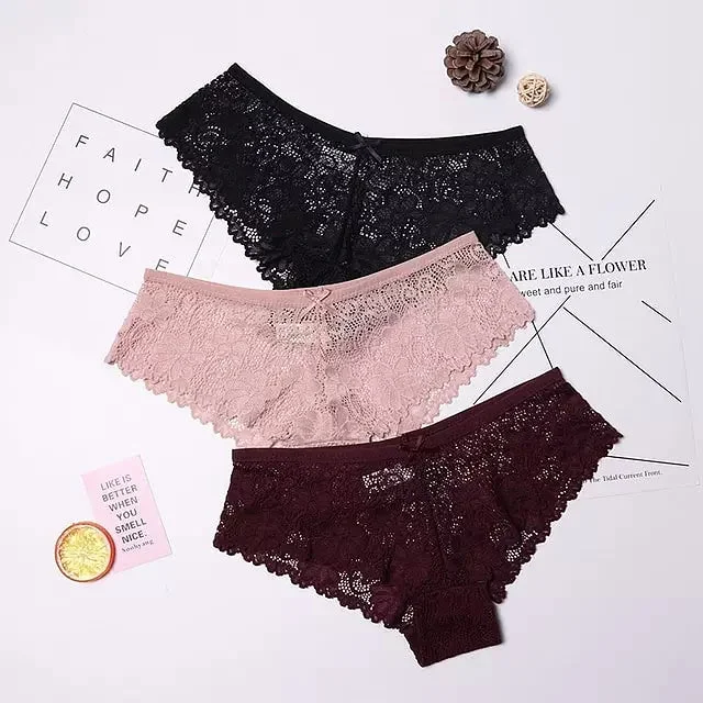 Black Beige Winered / M / 3PCS