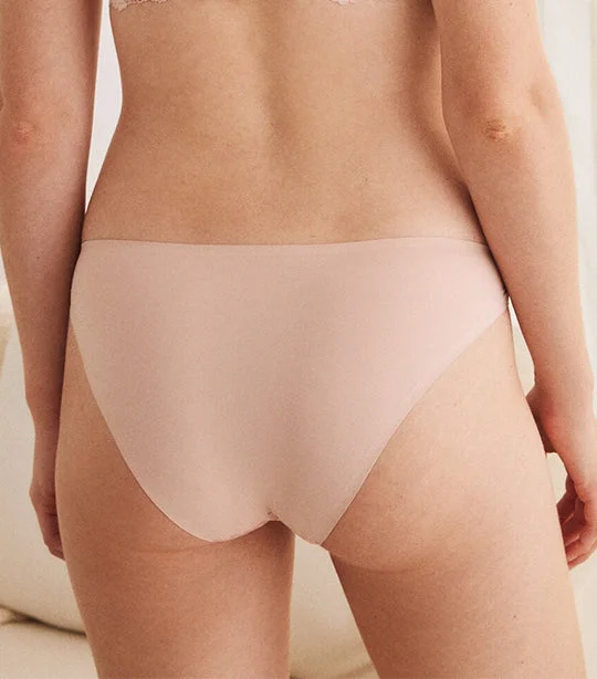 Classic Microfiber and Lace Briefs Pink