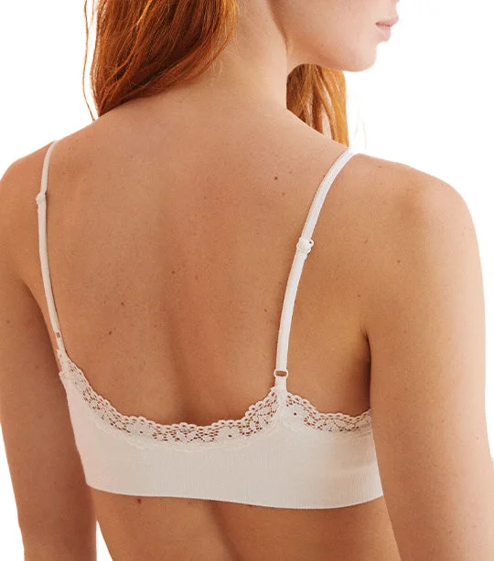 Organic Cotton Triangle Bra White