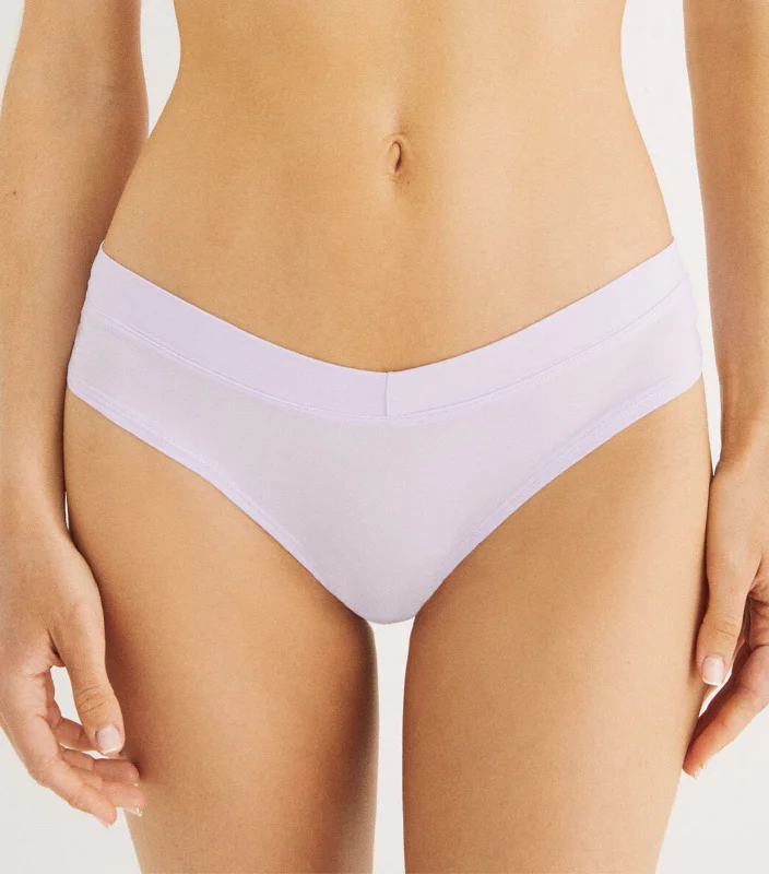 Ruched-Back Wide Side Brazilian Panty Lilac