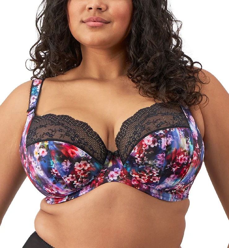 Elomi Lucie Banded Stretch Lace Plunge Underwire Bra (4490) - Cherry Blossom