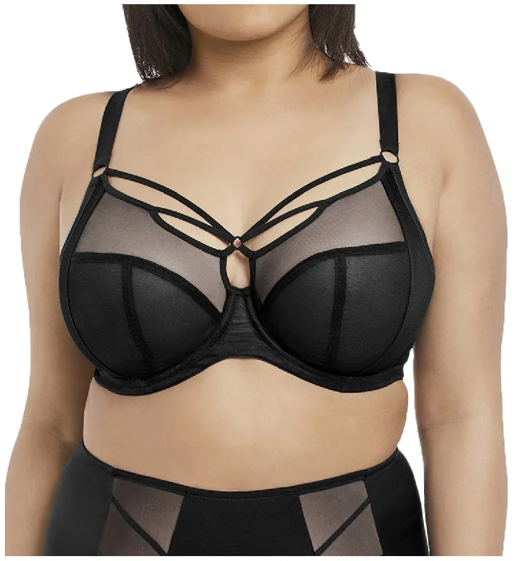 Elomi Sachi Banded Plunge Underwire Bra (4350) - Black