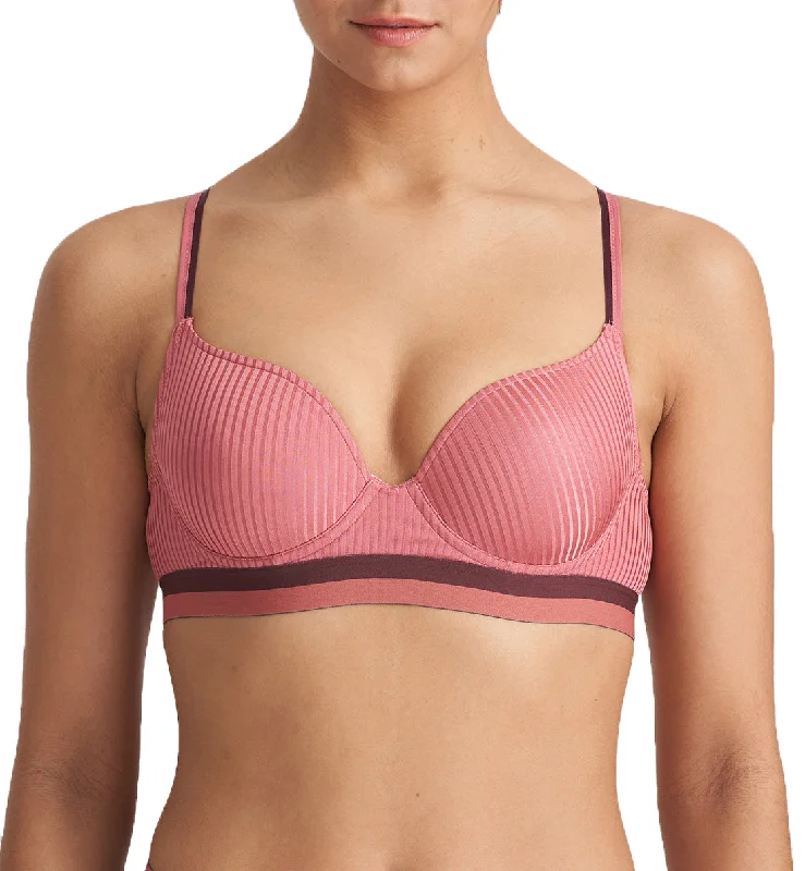 Marie Jo Jude Ribbed Heart Shape Padded Underwire Bra (0122256) - Pot Pouri