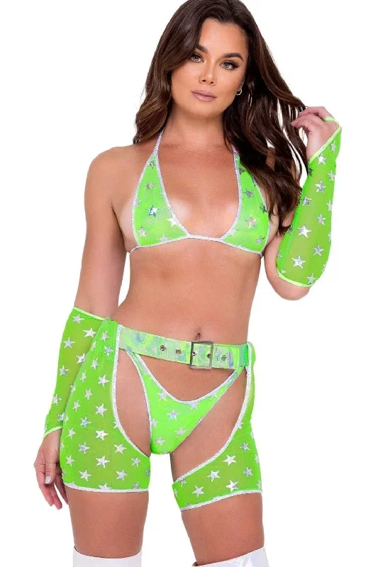 Star Child Green Bikini Top