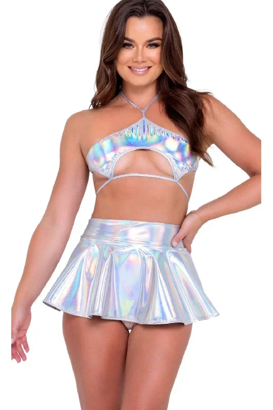 Holographic Keyhole Tie-Top