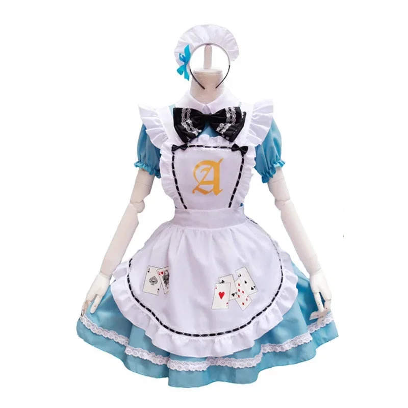 Alice Blue Poker Maid Dress