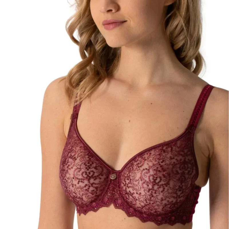 Empreinte Cassiopee Seamless Embroidery Underwire Bra - Grenat