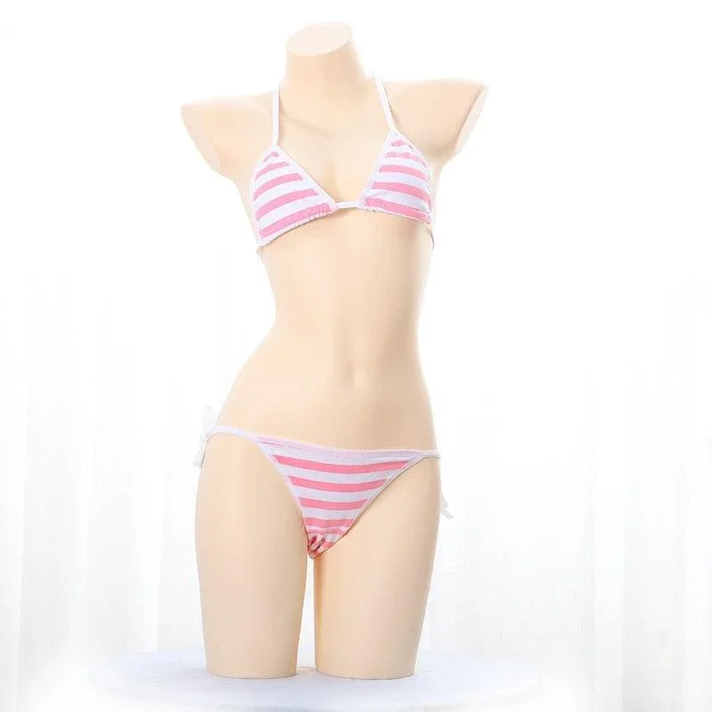 japanese-kawaii-striped-bikini-collection