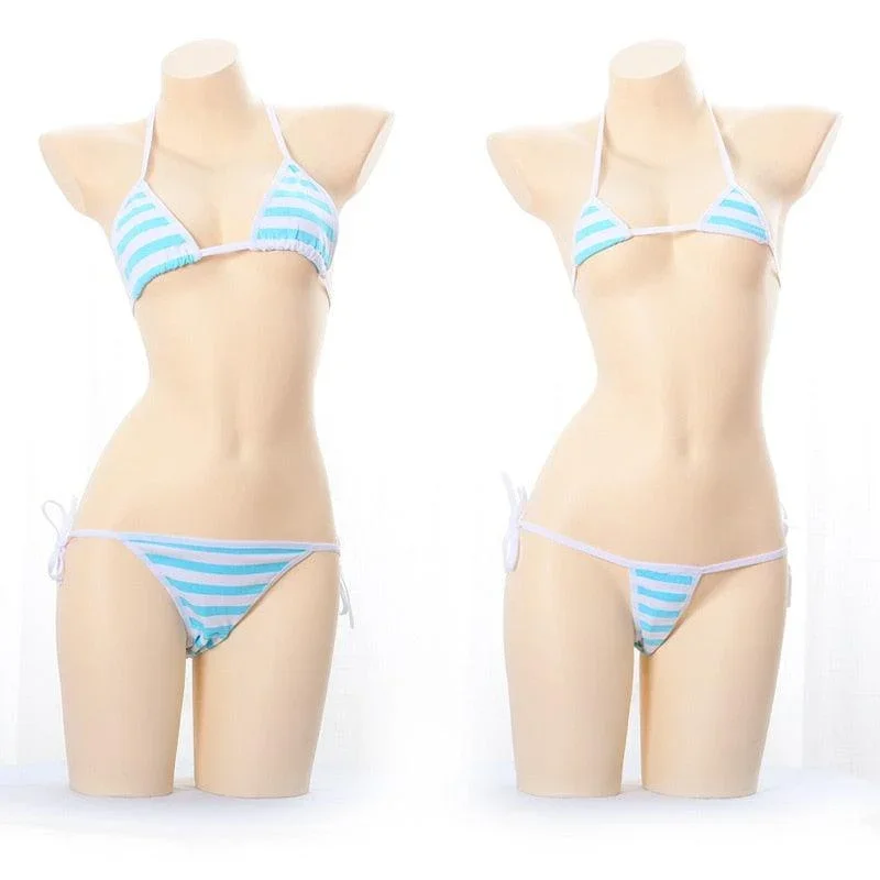 japanese-kawaii-striped-bikini-collection