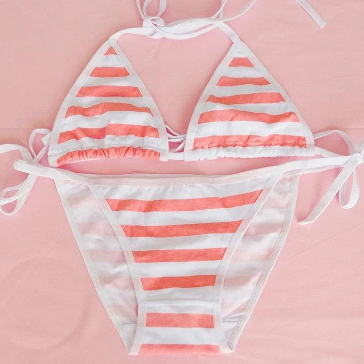 japanese-kawaii-striped-bikini-collection