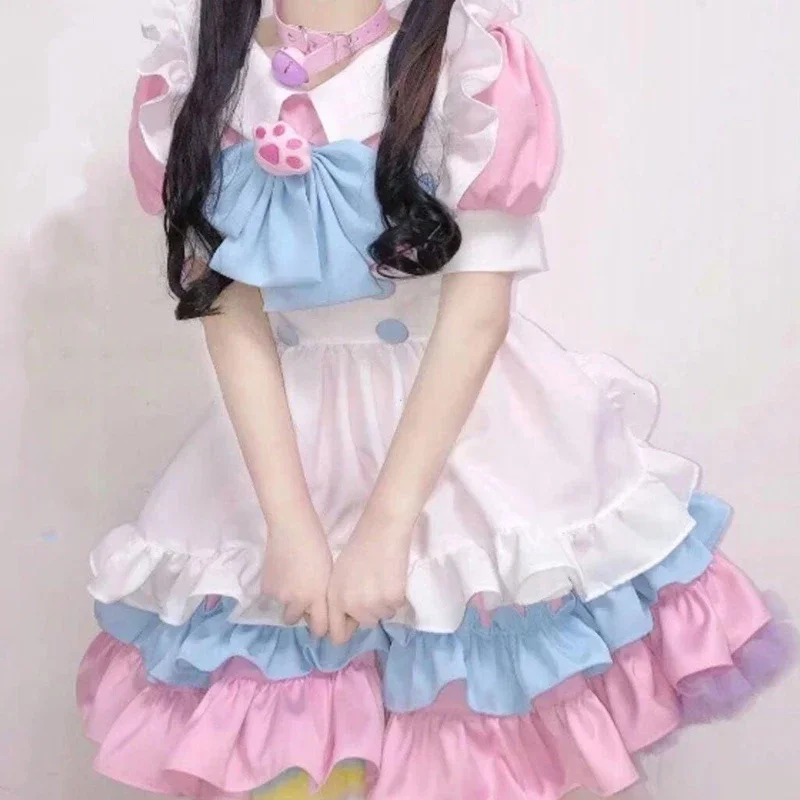 Kawaii Lolita Pink & Blue Maid Outfit