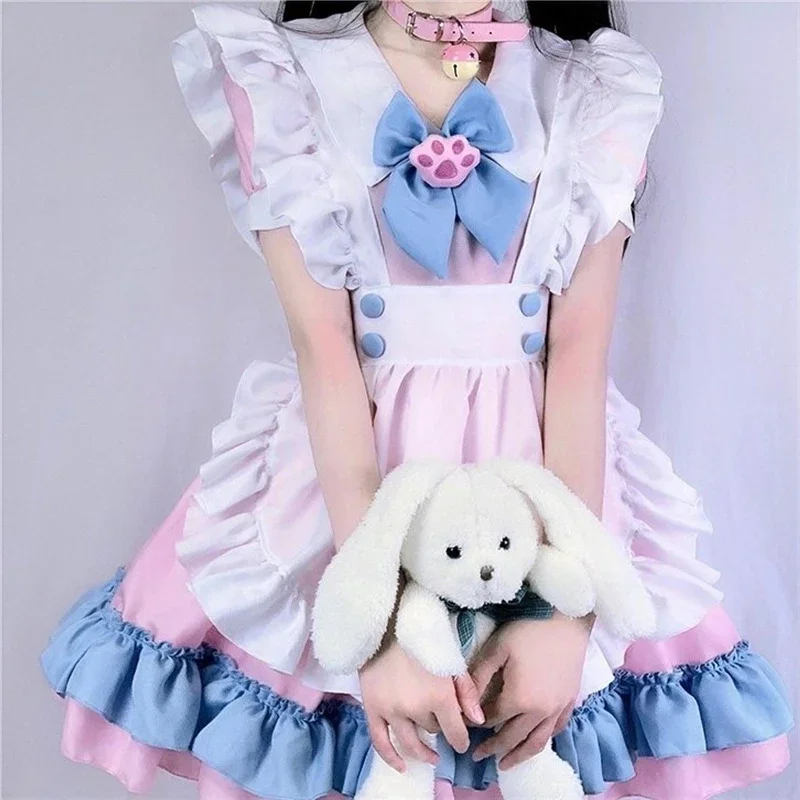 kawaii-lolita-pink-blue-maid-outfit