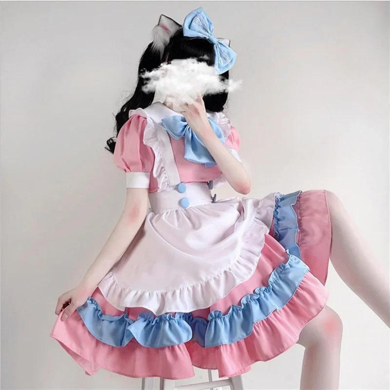 kawaii-lolita-pink-blue-maid-outfit