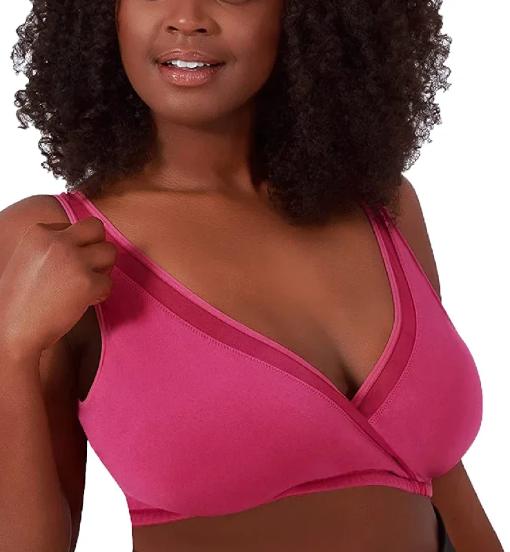 Leading Lady Charlene Seamless Comfort Cross-over Bralette (5511)- Magenta Haze