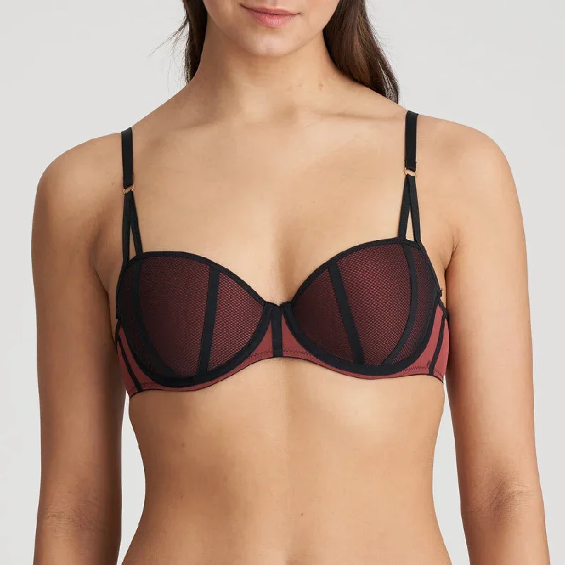 Marie Jo Fezz Italian Brown Padded Balcony Bra 0122329