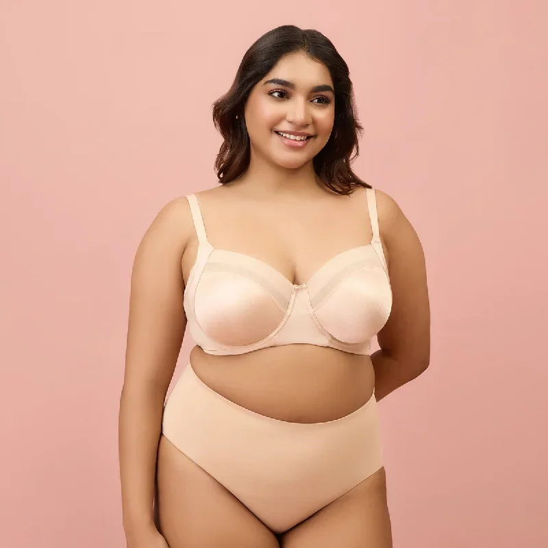 Nykd by Nykaa Super Support Infinity Mesh Non Padded Bra-NYB150-Skin