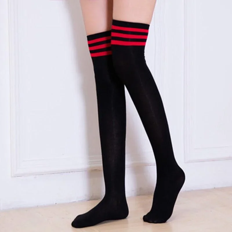 school-uniform-thigh-high-striped-sock-collection