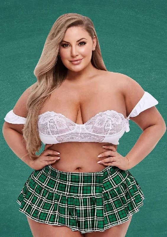 Schoolgirl Bustier and Skirt