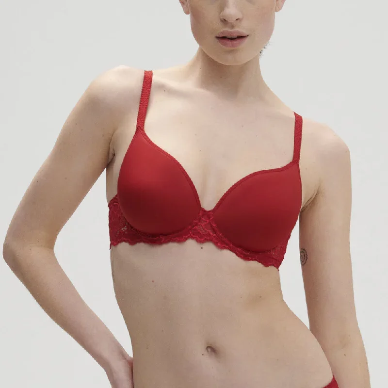 Simone Perele Caresse Tango Red Seamless Bra 12A316